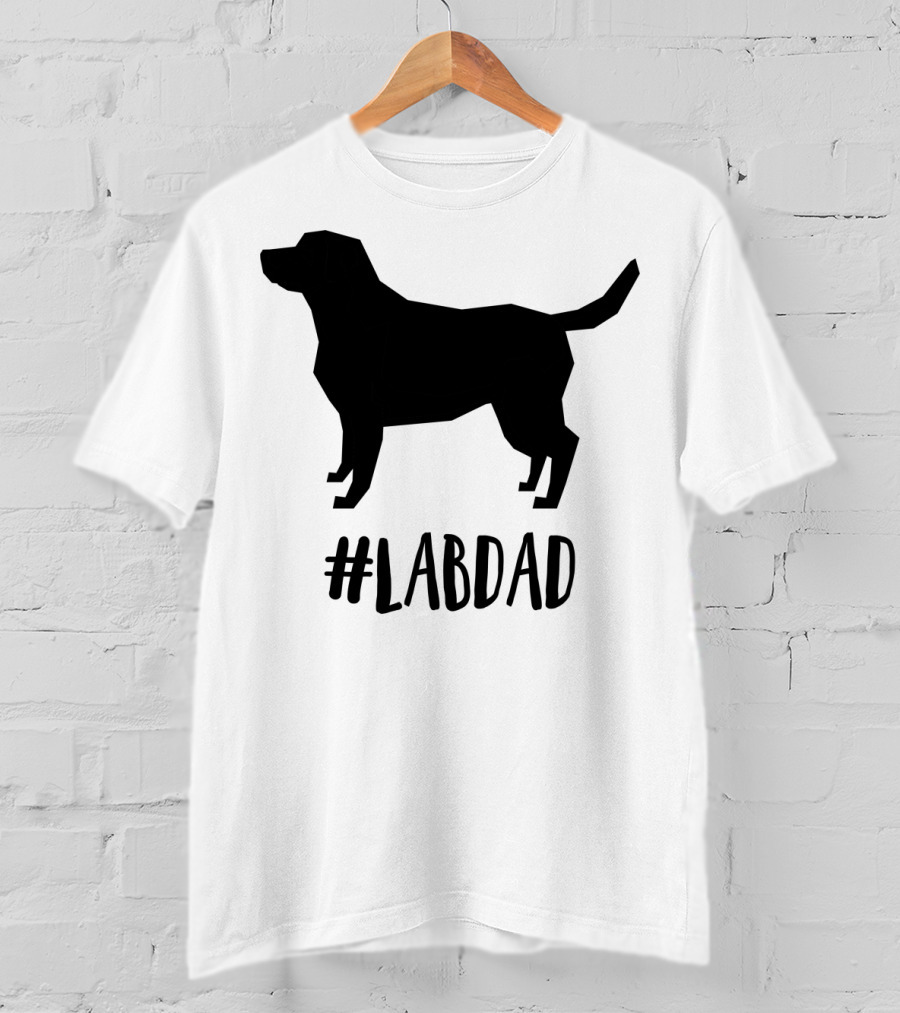 LABDAD Yellow Black Labrador Retriever Dog T-Shirt
