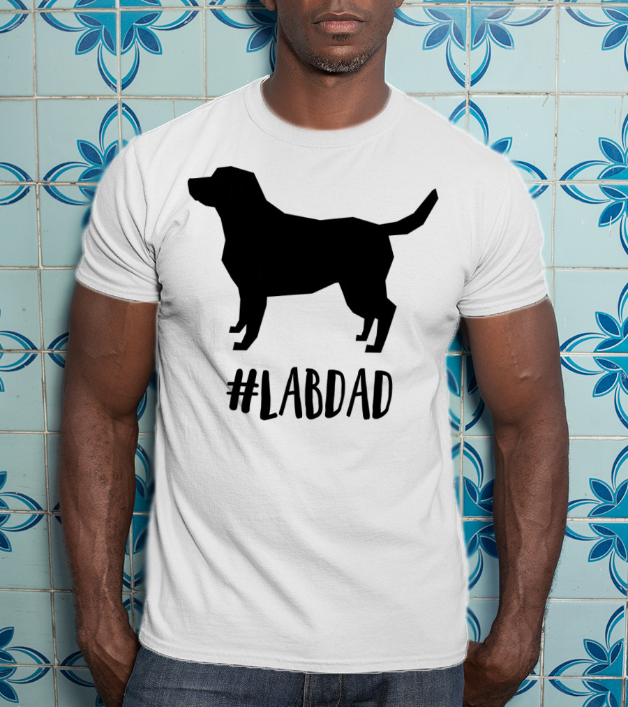 LABDAD Yellow Black Labrador Retriever Dog T-Shirt