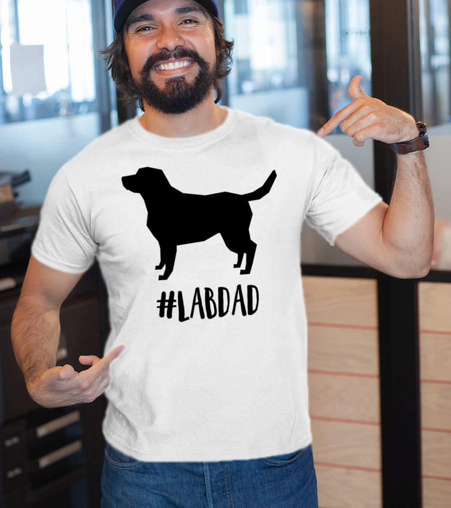 LABDAD Yellow Black Labrador Retriever Dog T-Shirt