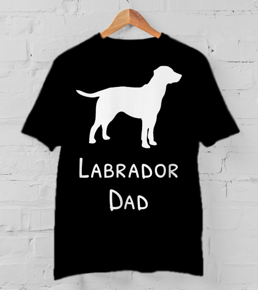Labrador Dad Silhouette Canine Father's Day T-Shirt
