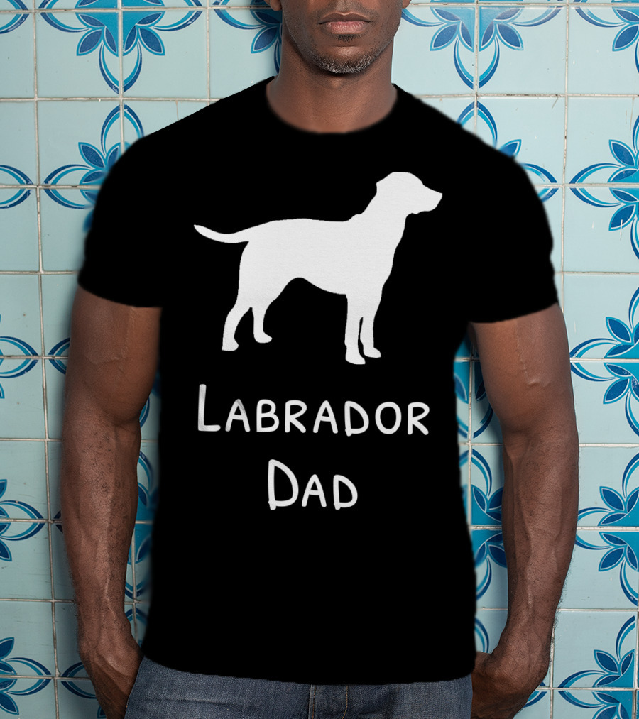 Labrador Dad Silhouette Canine Father's Day T-Shirt