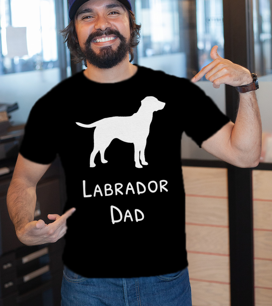 Labrador Dad Silhouette Canine Father's Day T-Shirt