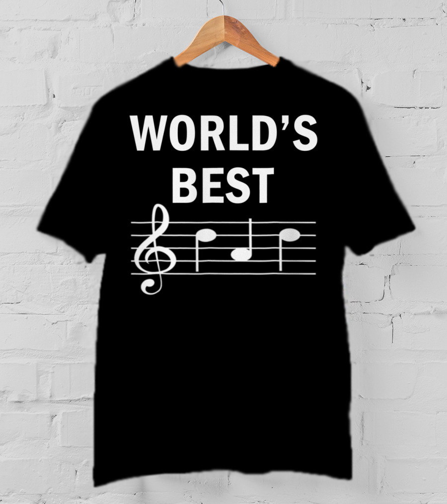 World's Best Dad Ever Treble Clef Musician T-Shirt
