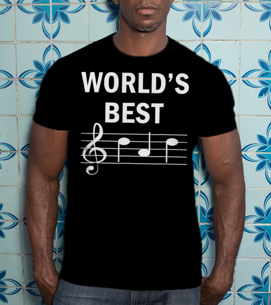 World's Best Dad Ever Treble Clef Musician T-Shirt