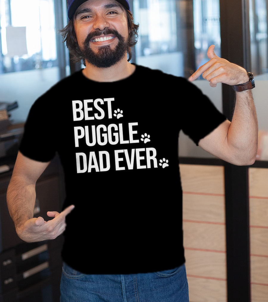 Best Puggle Dad Ever Paws T-Shirt