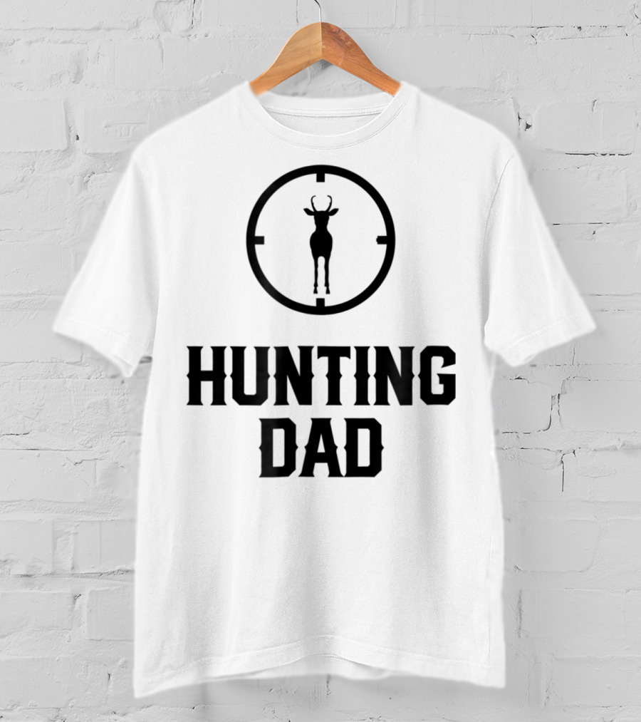 Hunting Dad Deer Silhouette Target Men's T-Shirt