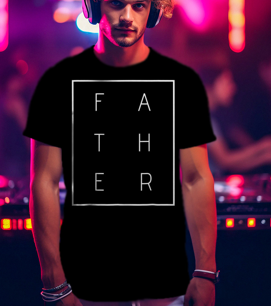 Father Minimalist Mens Fathers Dad Papa Daddy Pop64 T-Shirt