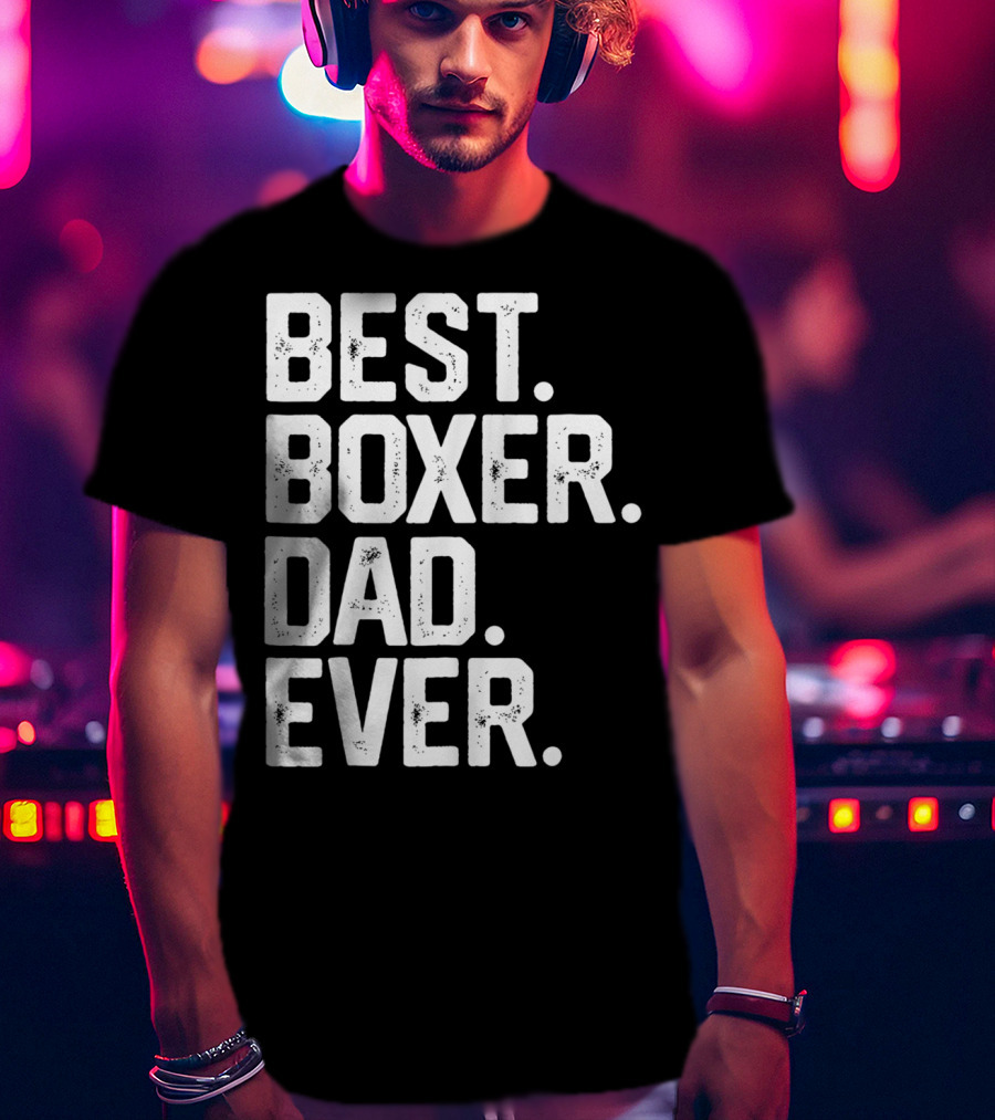 Best Boxer Dad Ever Mens Funny Dog Love Christmas22 T-Shirt