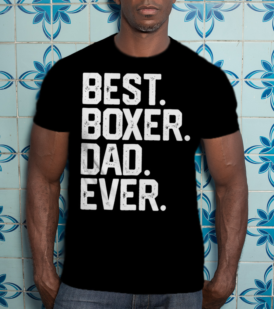 Best Boxer Dad Ever Mens Funny Dog Love Christmas22 T-Shirt