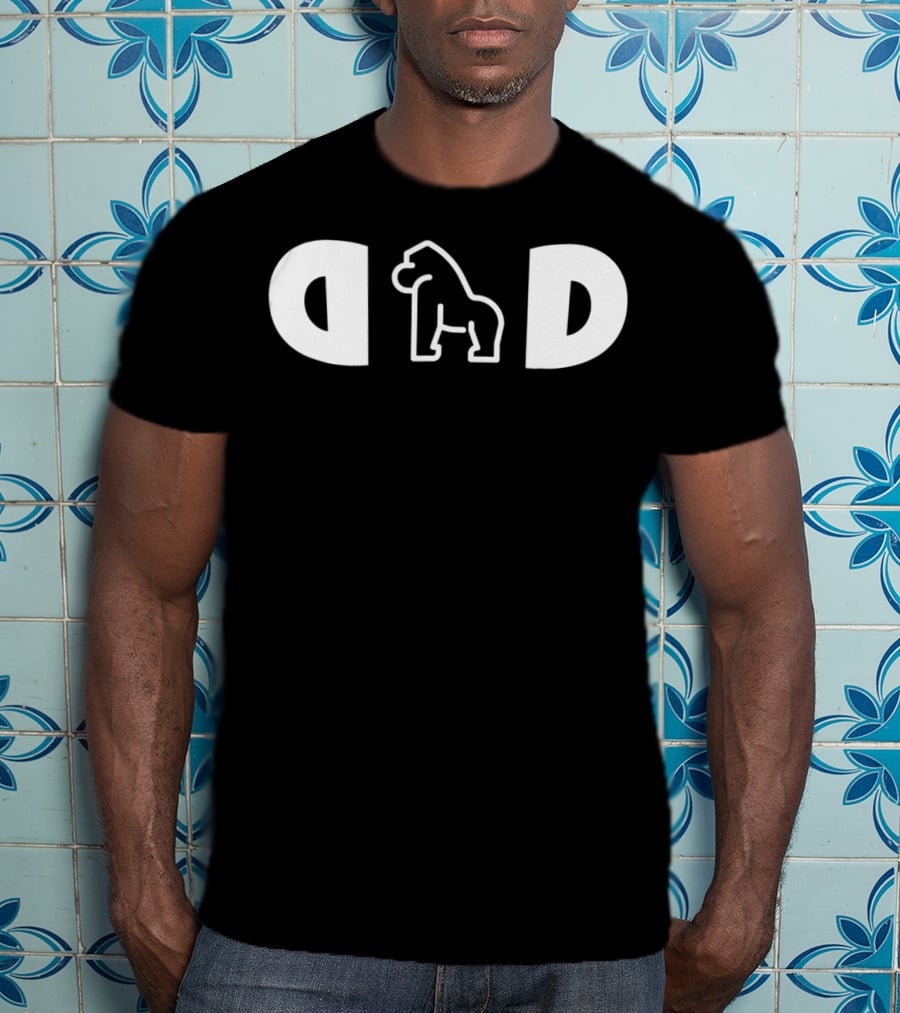 Mens Gorilla Dad Funny Husband T-Shirt
