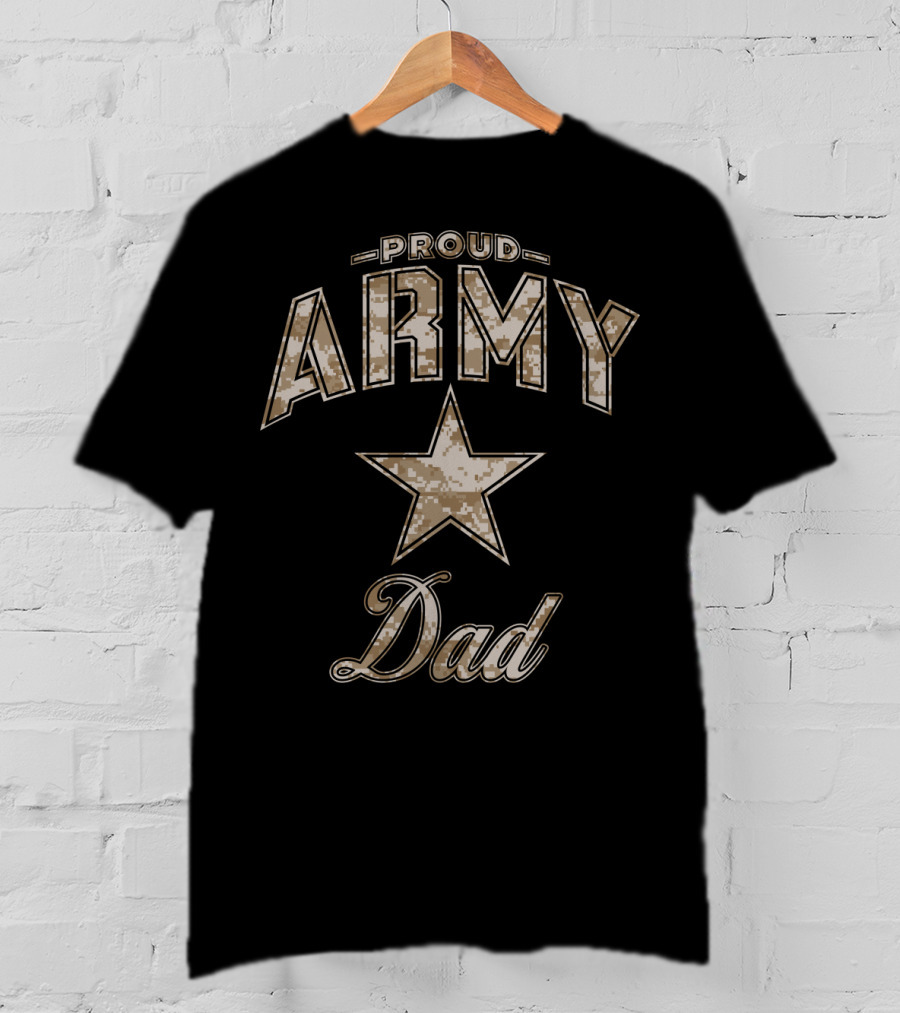 Proud Army Dad Camo78 Star T-Shirt