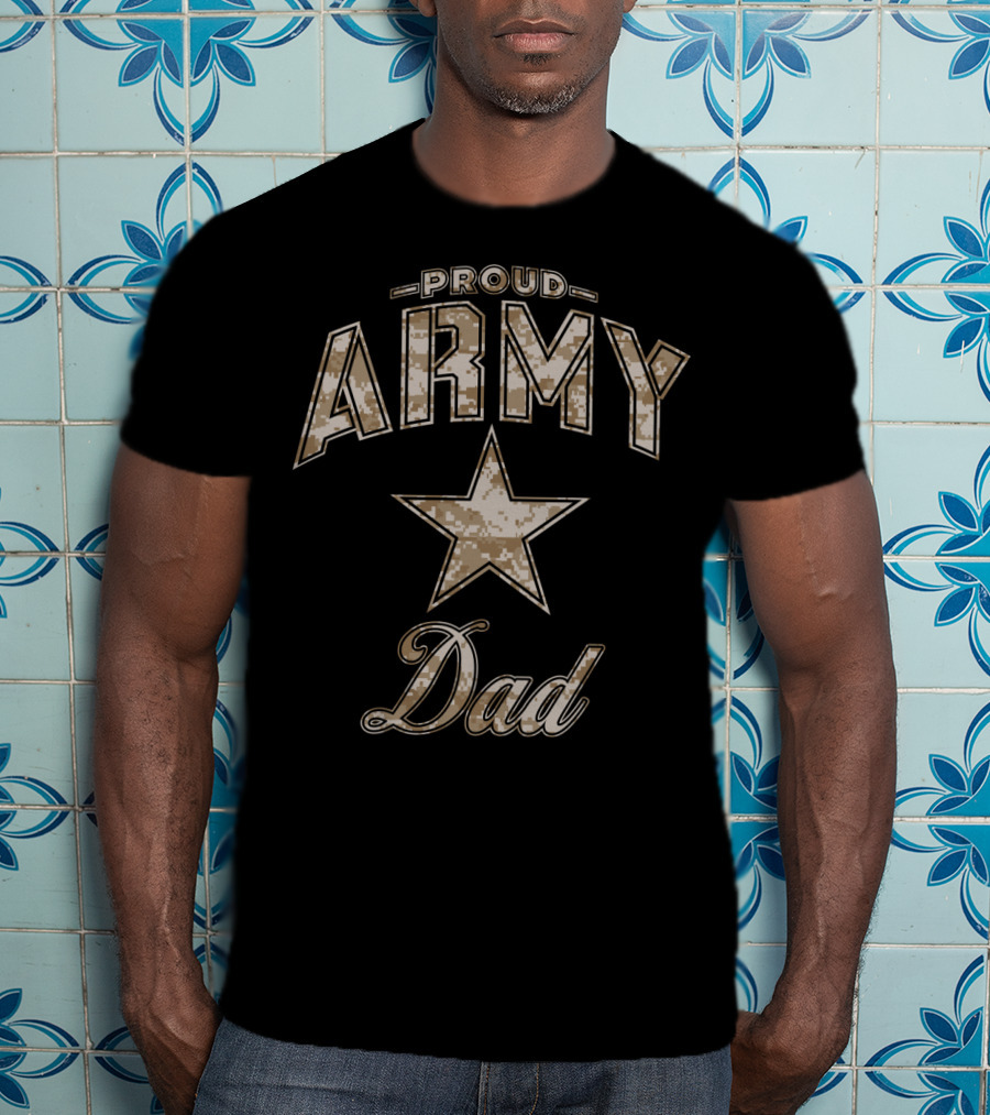 Proud Army Dad Camo78 Star T-Shirt