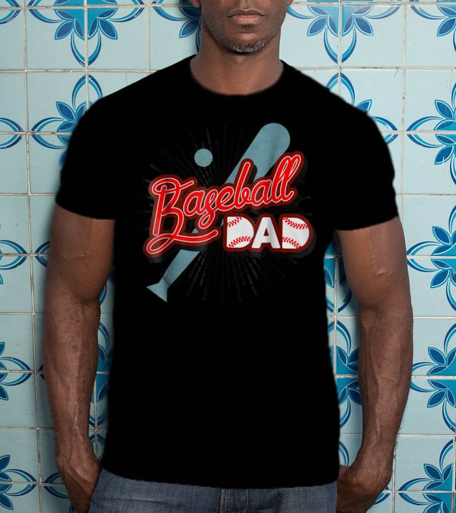 Baseball Dad Cute Dad Sport Bat And Ball T-Shirt