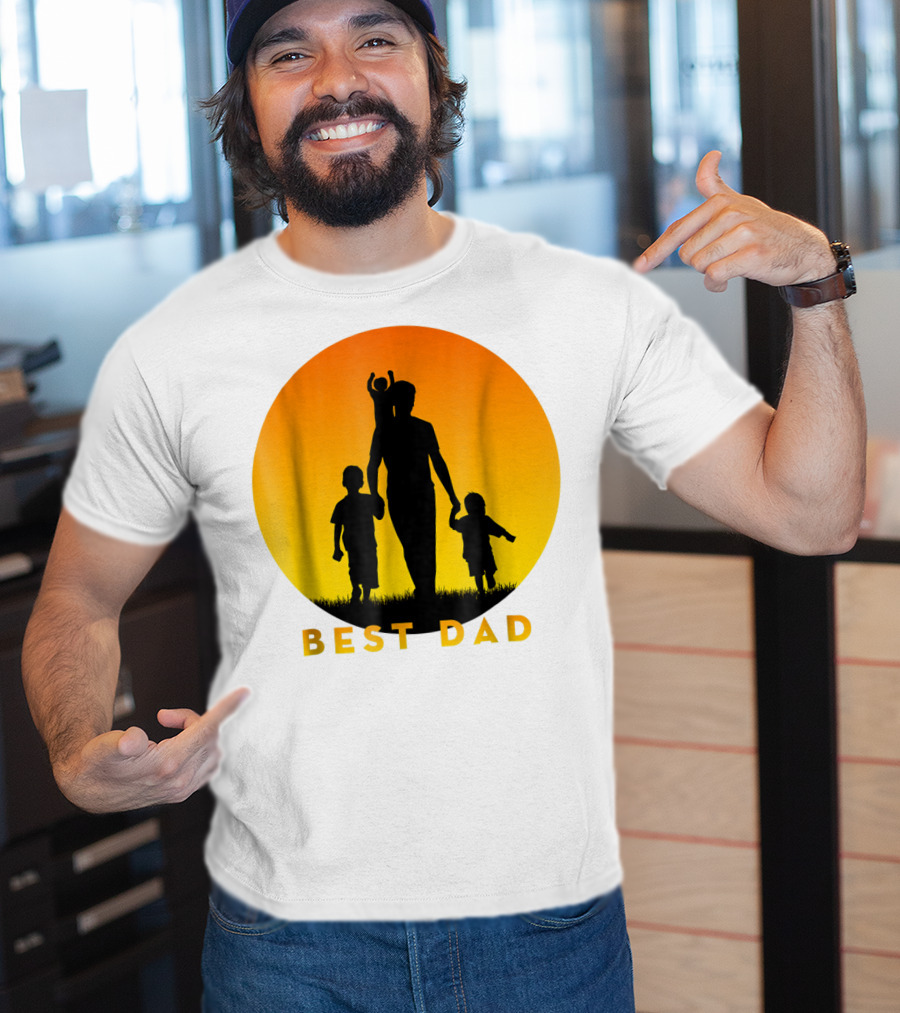 BEST BEST DAD Of 3 Kids Cool T-Shirt
