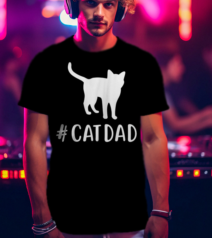 CatDad Family Cat Lover Awesome T-Shirt