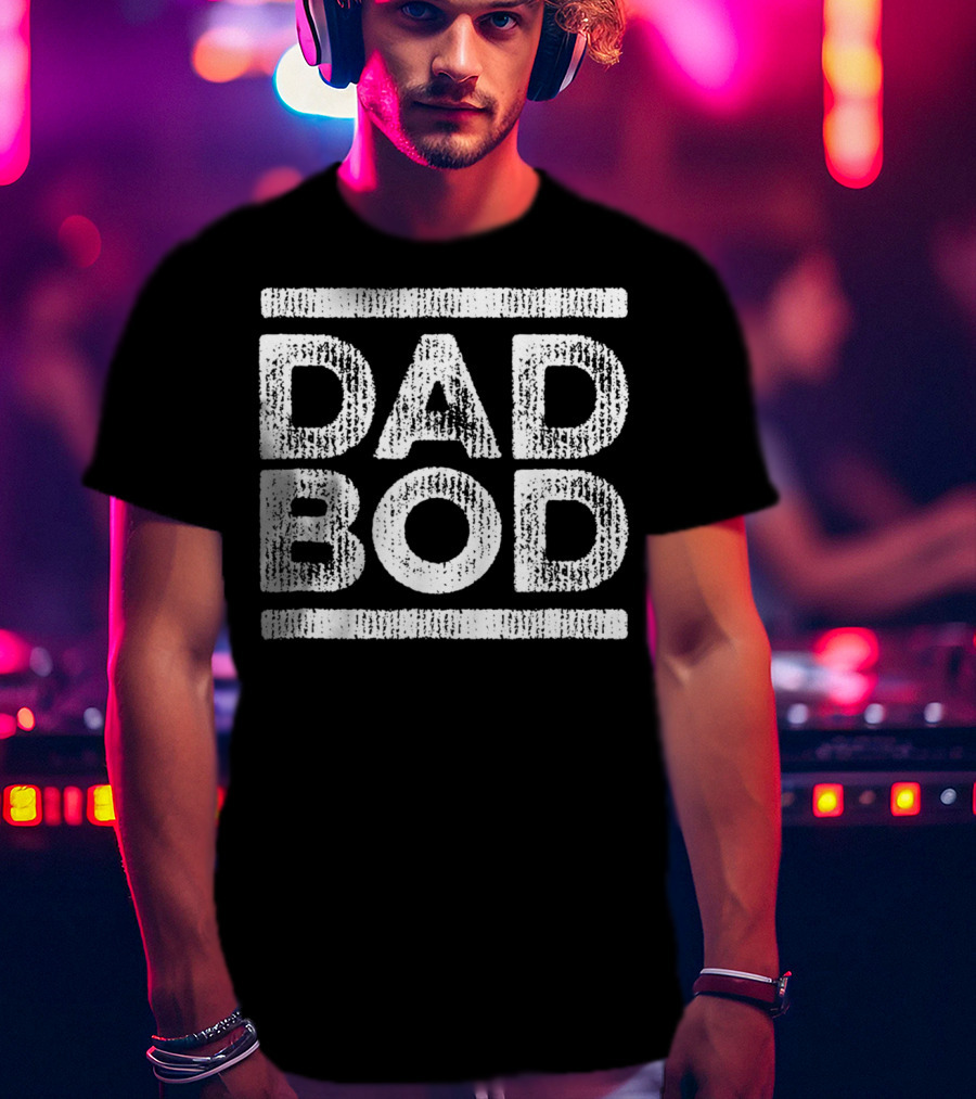 Dad Bod Faded Stripe Vintage 80s Gold31 T-Shirt