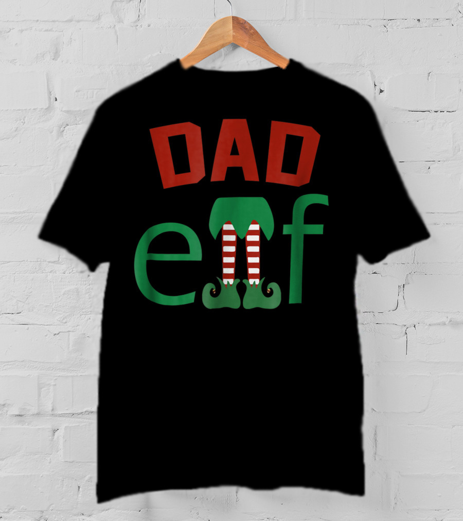 Dad Elf Christmas Family Matching Holiday T-Shirt