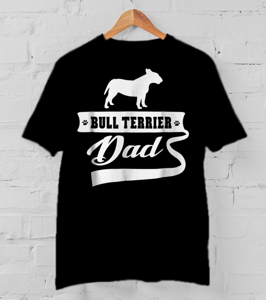 Bull Terrier Dad Mens Animal Dogs T-Shirt