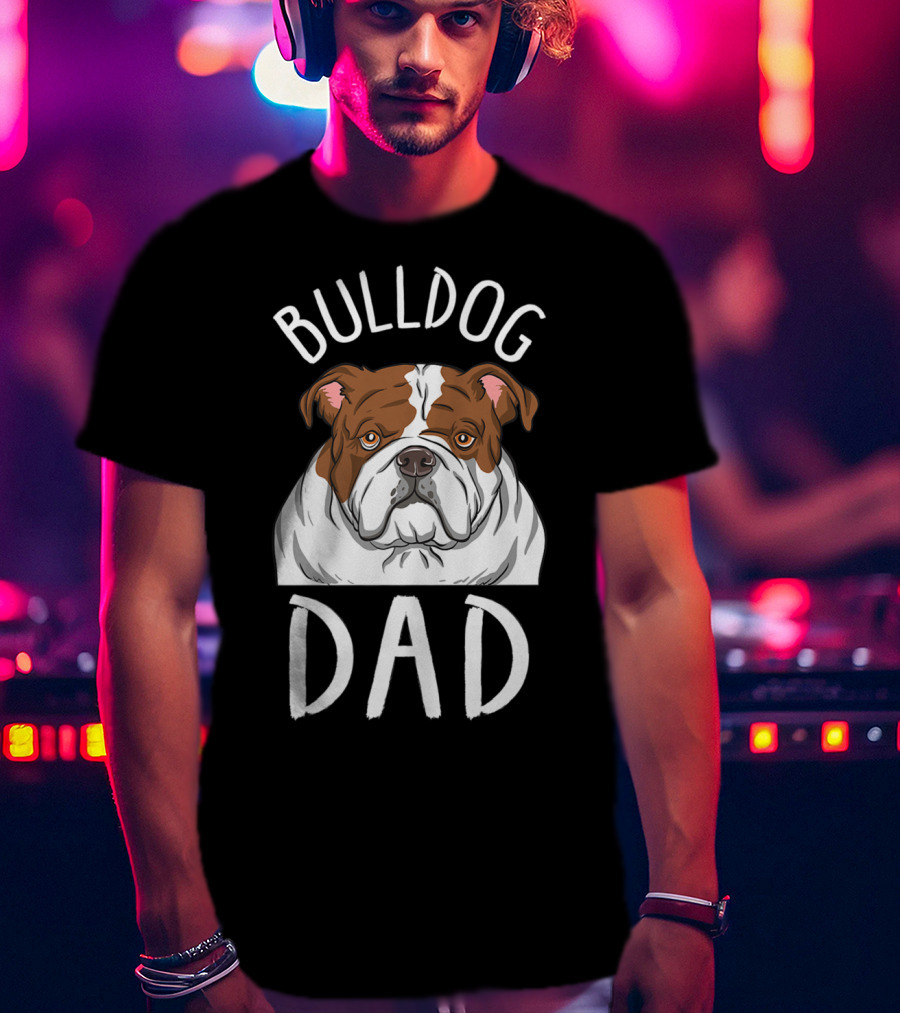 Bulldog Dad Mens Bulldog T-Shirt