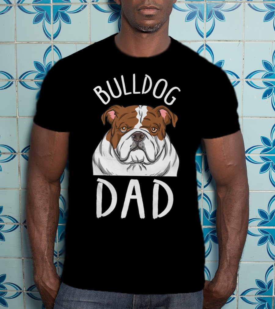 Bulldog Dad Mens Bulldog T-Shirt