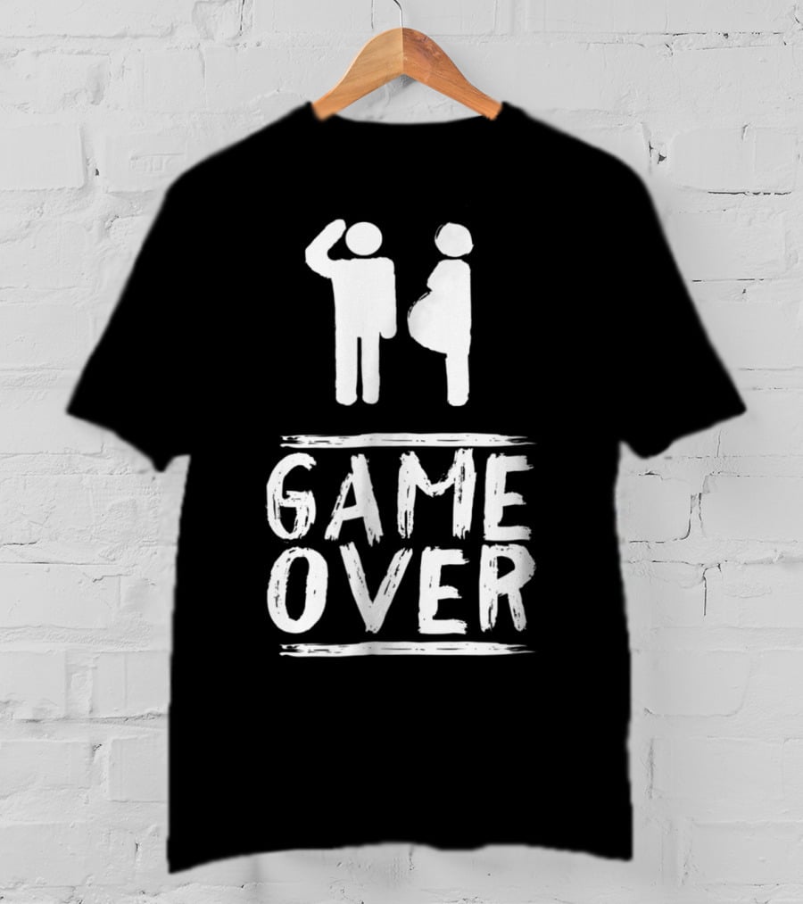 Game Over Cute Pregnancy New Babies New Dad Expecting Parent T-Shirt