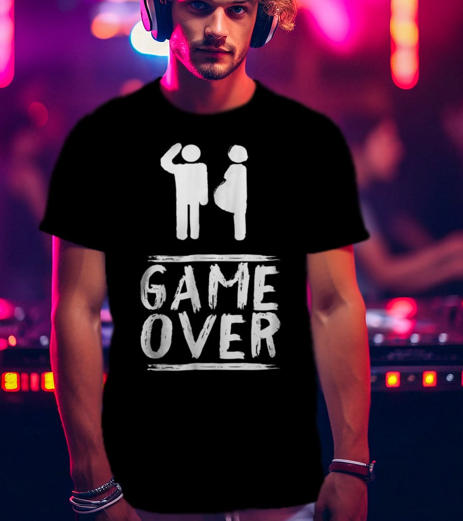Game Over Cute Pregnancy New Babies New Dad Expecting Parent T-Shirt
