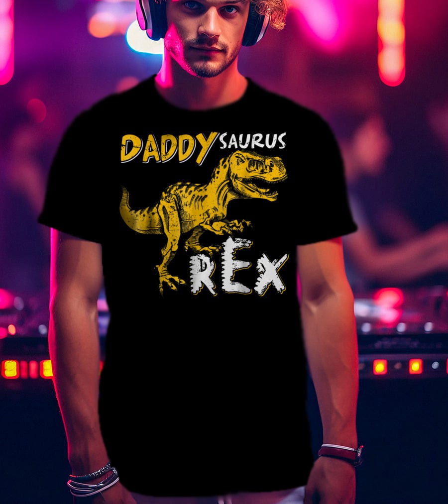 Daddysaurus Rex Dinosaur Daddy Saurus T-Rex T-Shirt