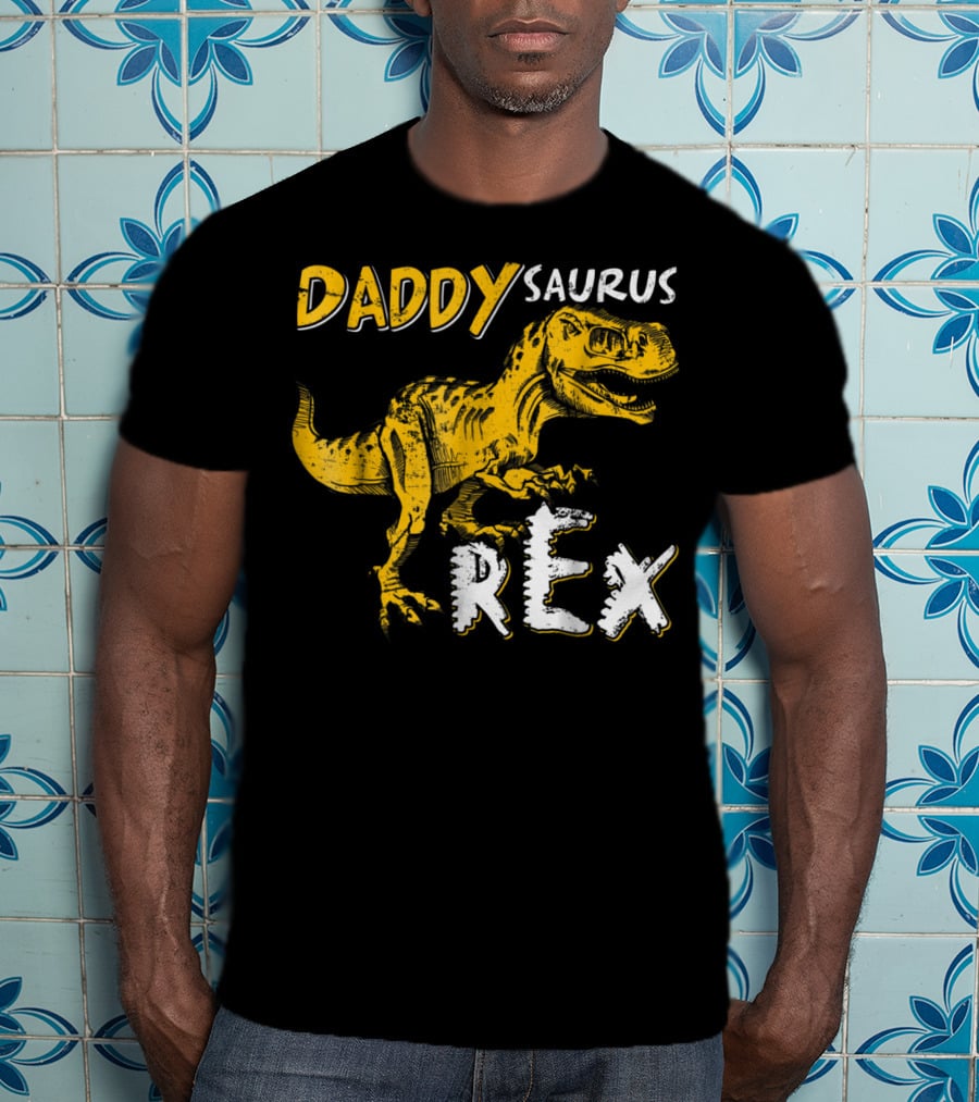 Daddysaurus Rex Dinosaur Daddy Saurus T-Rex T-Shirt