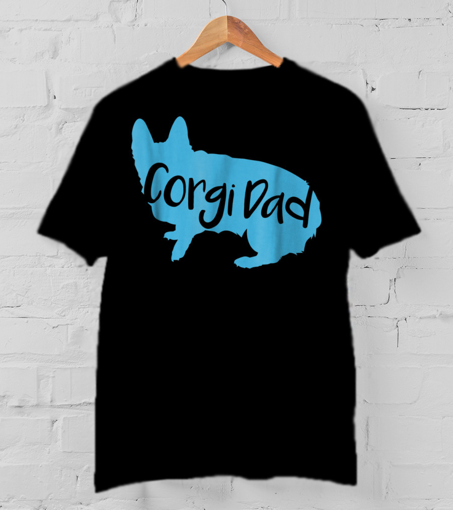 Cute Corgi Dad CorgiLover Welsh Pembroke Dog T-Shirt