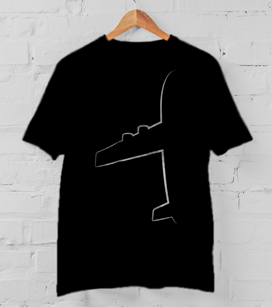 Airplane Silhouette For Pilot Dad Kids Aviator Birthday T-Shirt