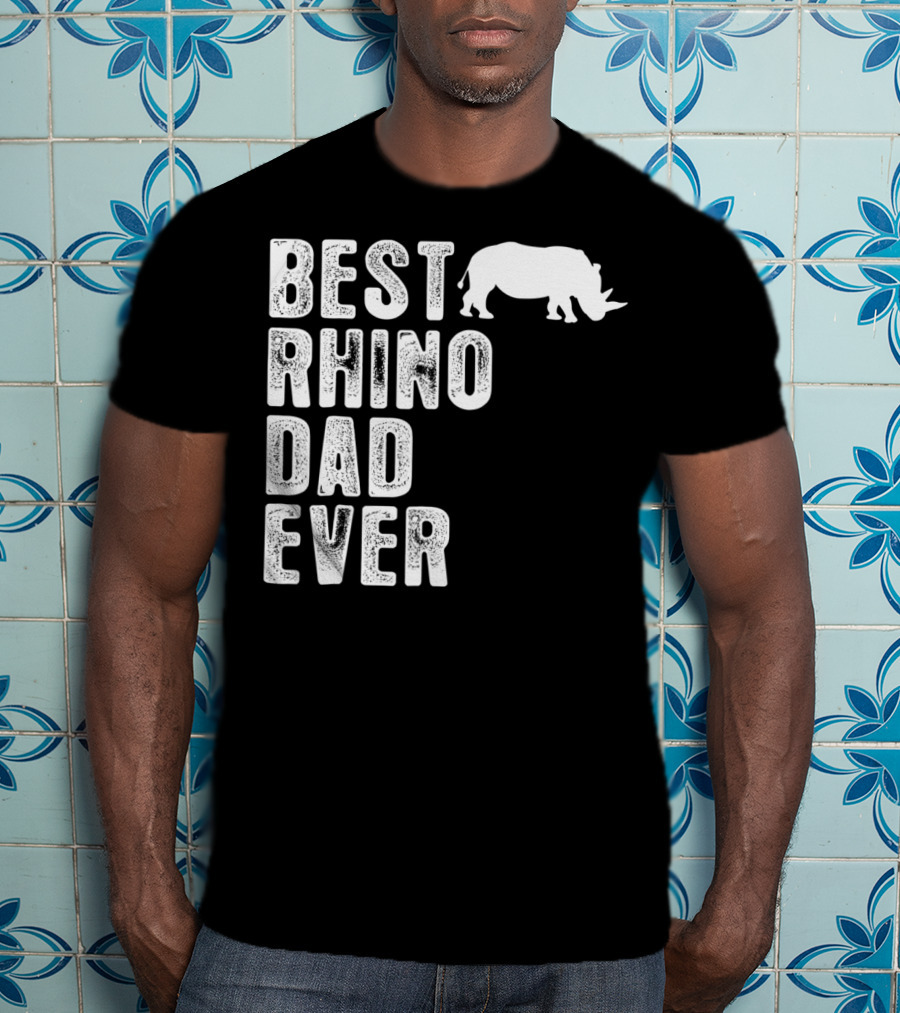 Best Rhino Dad Ever Rhinoceros T-Shirt