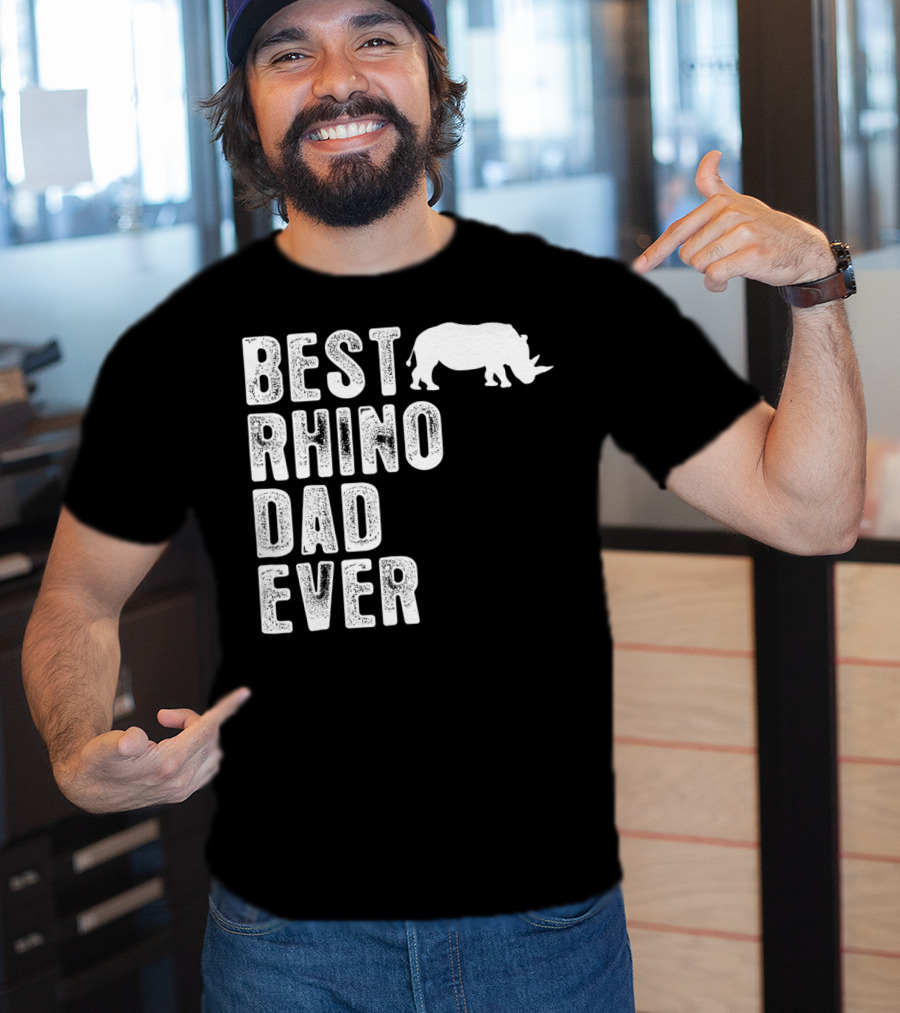 Best Rhino Dad Ever Rhinoceros T-Shirt