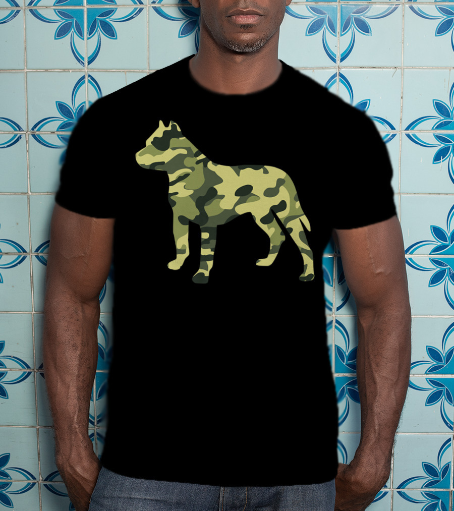 Camouflage Pitbull Mom Pitbull Dad Camo Pit Bull T-Shirt