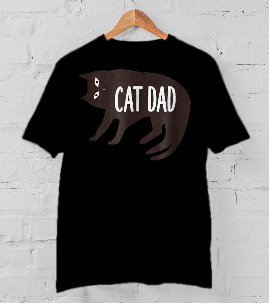 Cat Dad Cat Lovers Cat Owners Black Cat T-Shirt
