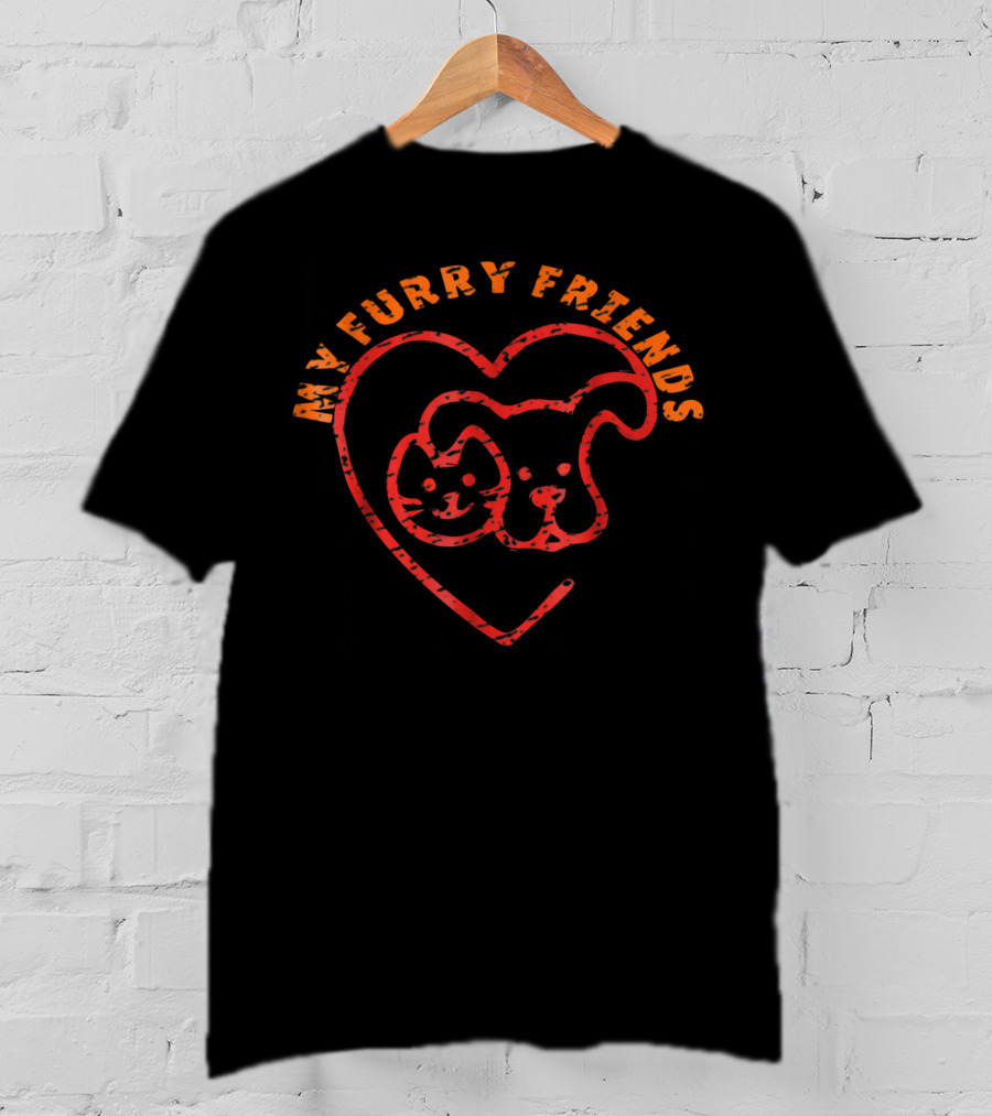 My Furry Friends Cat Mom Dog Dad Love T-Shirt