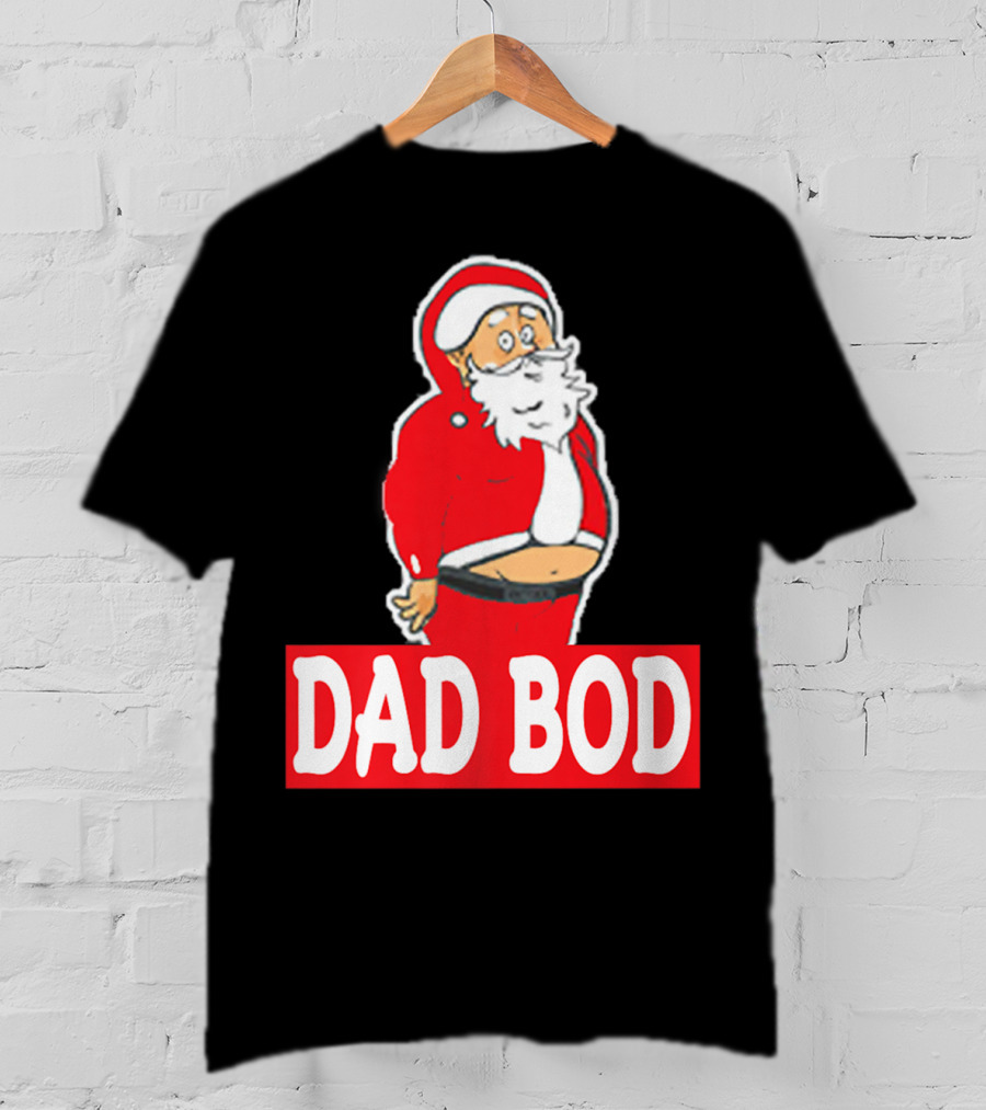 Dad Bod Funny Christmas Santa Belly UglyParty45 T-Shirt