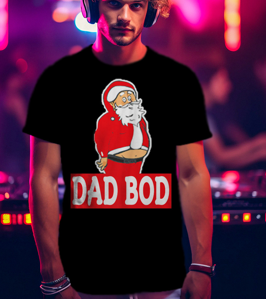 Dad Bod Funny Christmas Santa Belly UglyParty45 T-Shirt