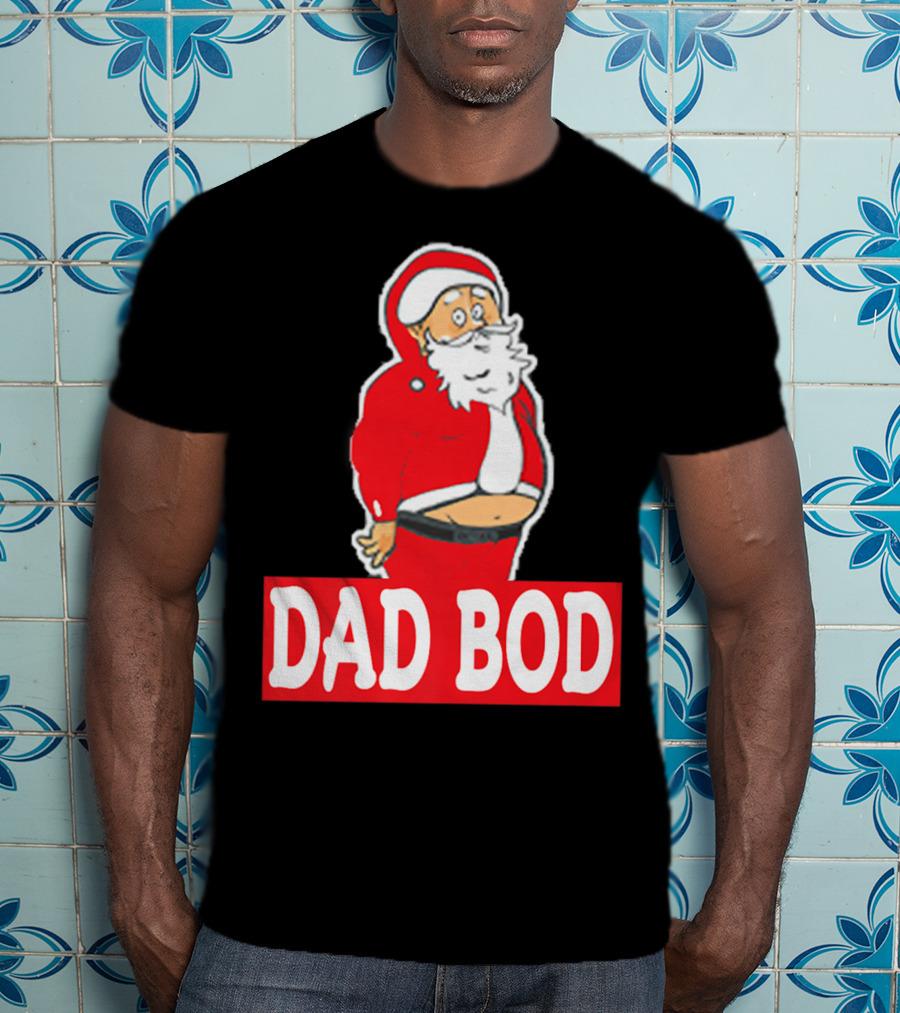 Dad Bod Funny Christmas Santa Belly UglyParty45 T-Shirt