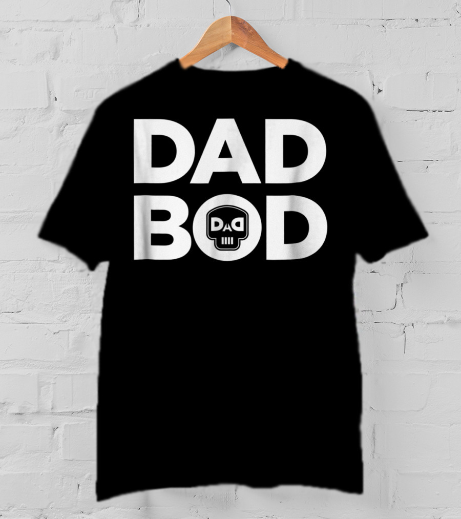 DAD BOD Skull Logo White Rap Merch47 T-Shirt