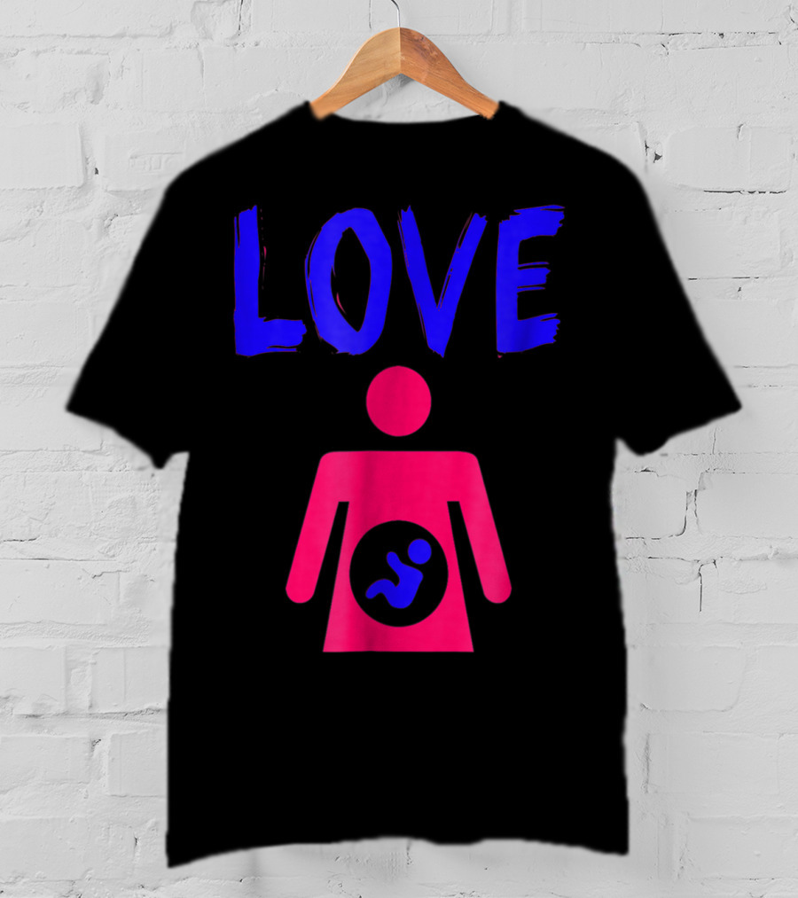 Love Dad Mom Son Pregnancy T-Shirt