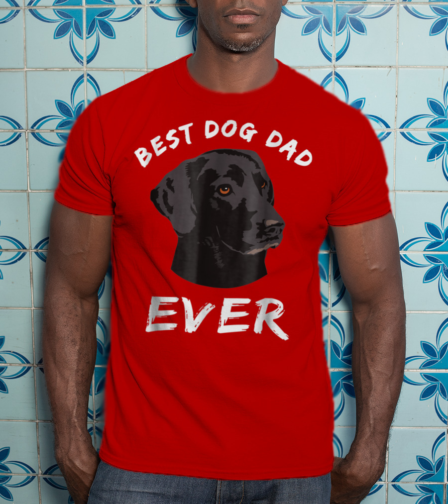 Best Dog Dad Ever Black Lab Retriever T-Shirt