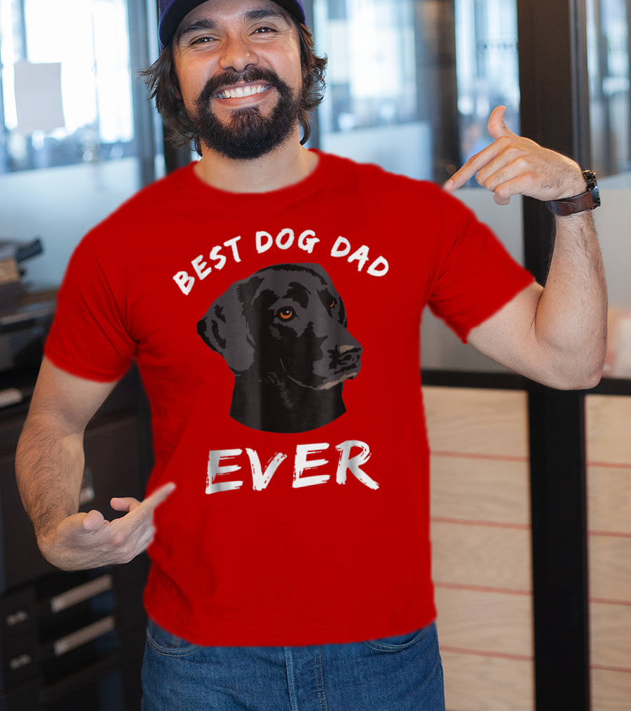 Best Dog Dad Ever Black Lab Retriever T-Shirt