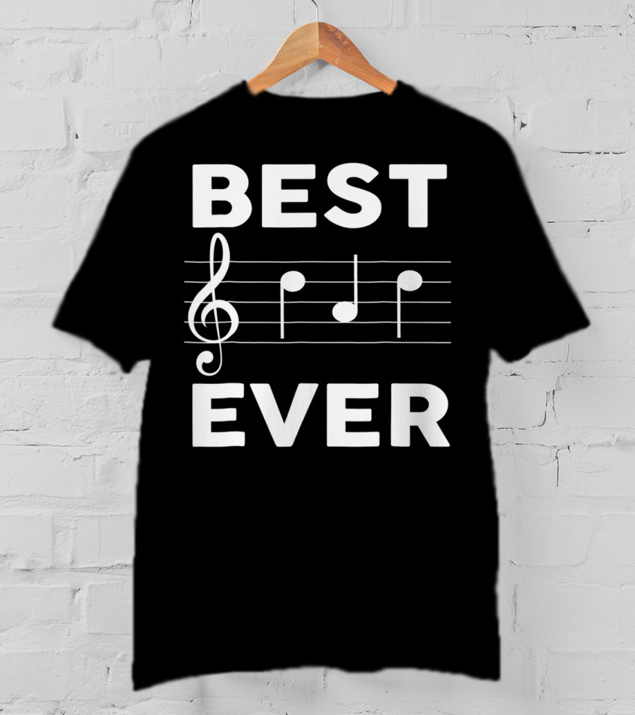 Best Music Dad Ever Best Ever Musician Piano Guitar Player T-Shirt