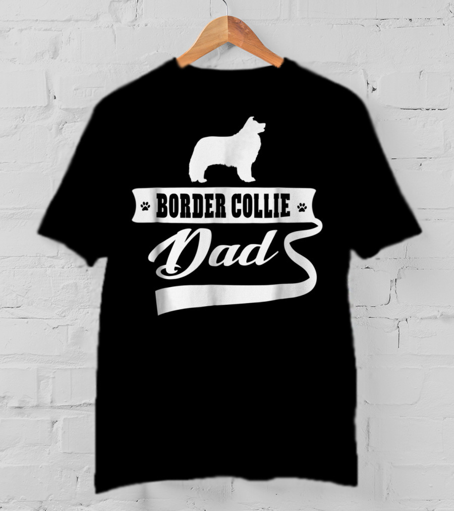 Border Collie Dad Dog Mens Animal Dogs T-Shirt