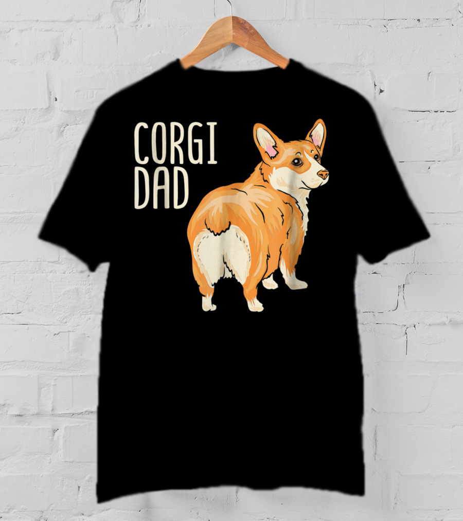 Corgi Dad Cute Dog Pet Owner Adopt Rescue T-Shirt