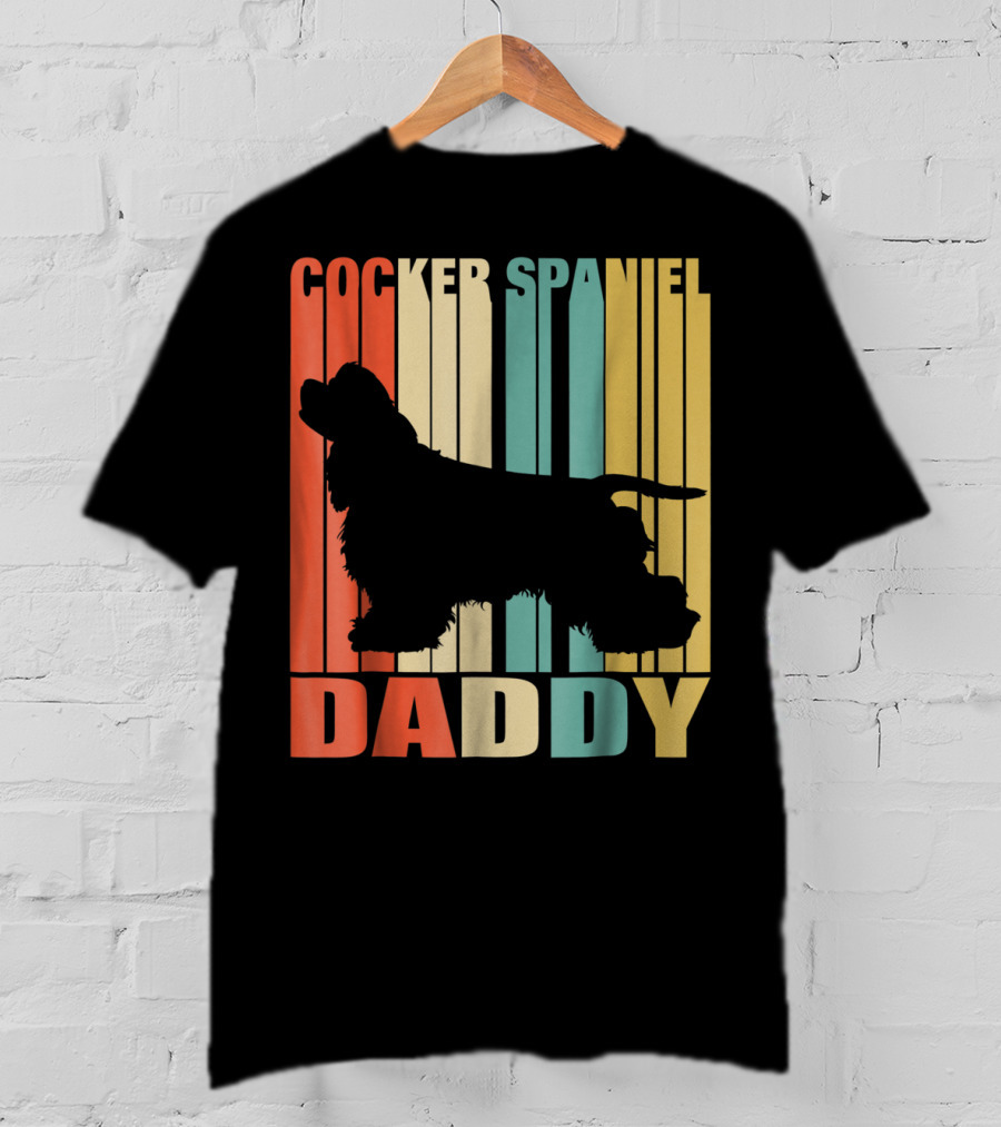 Cocker Spaniel Daddy Vintage Dog42 Love T-Shirt