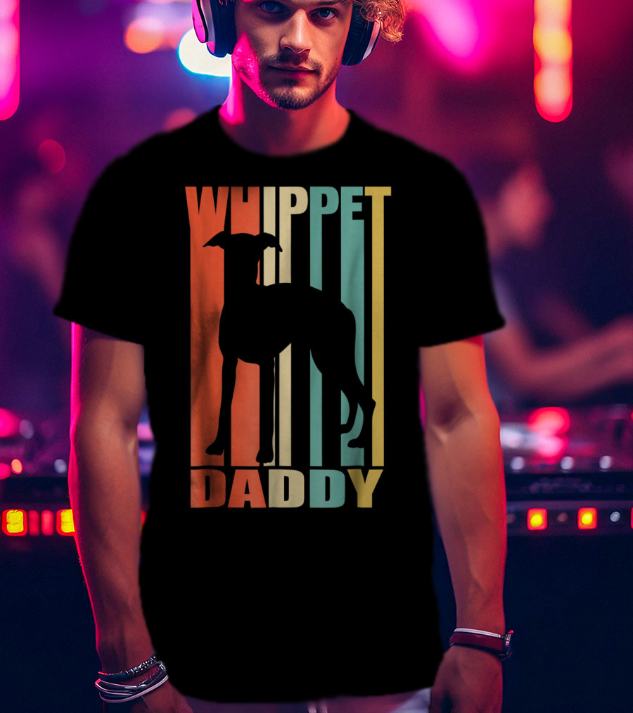 Whippet Daddy Vintage Love Dog56 T-Shirt