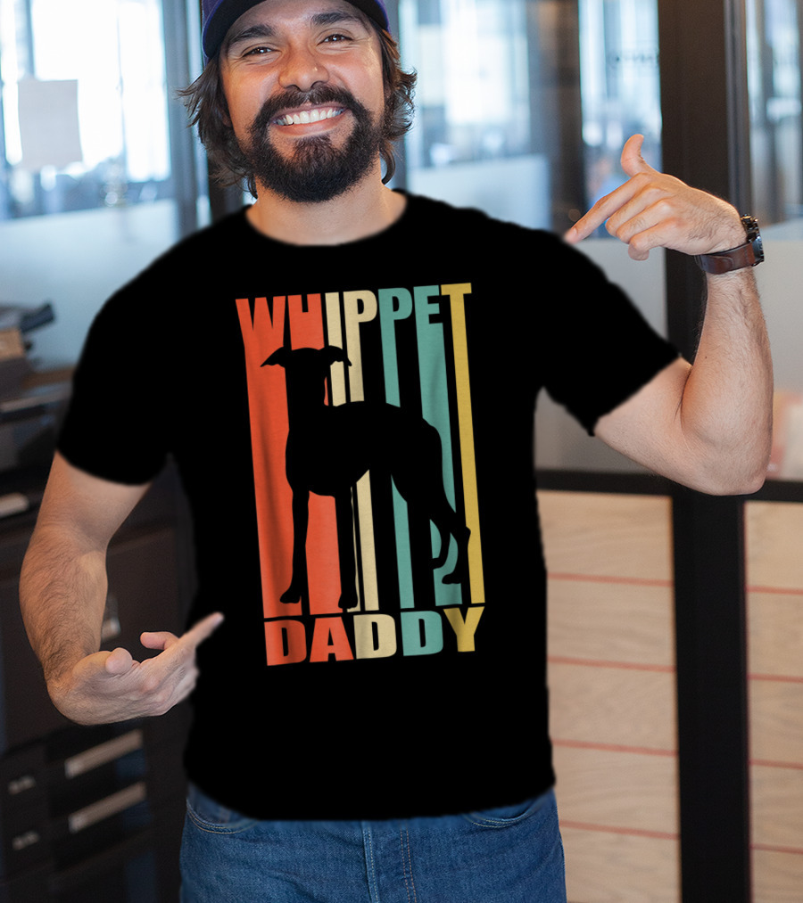 Whippet Daddy Vintage Love Dog56 T-Shirt