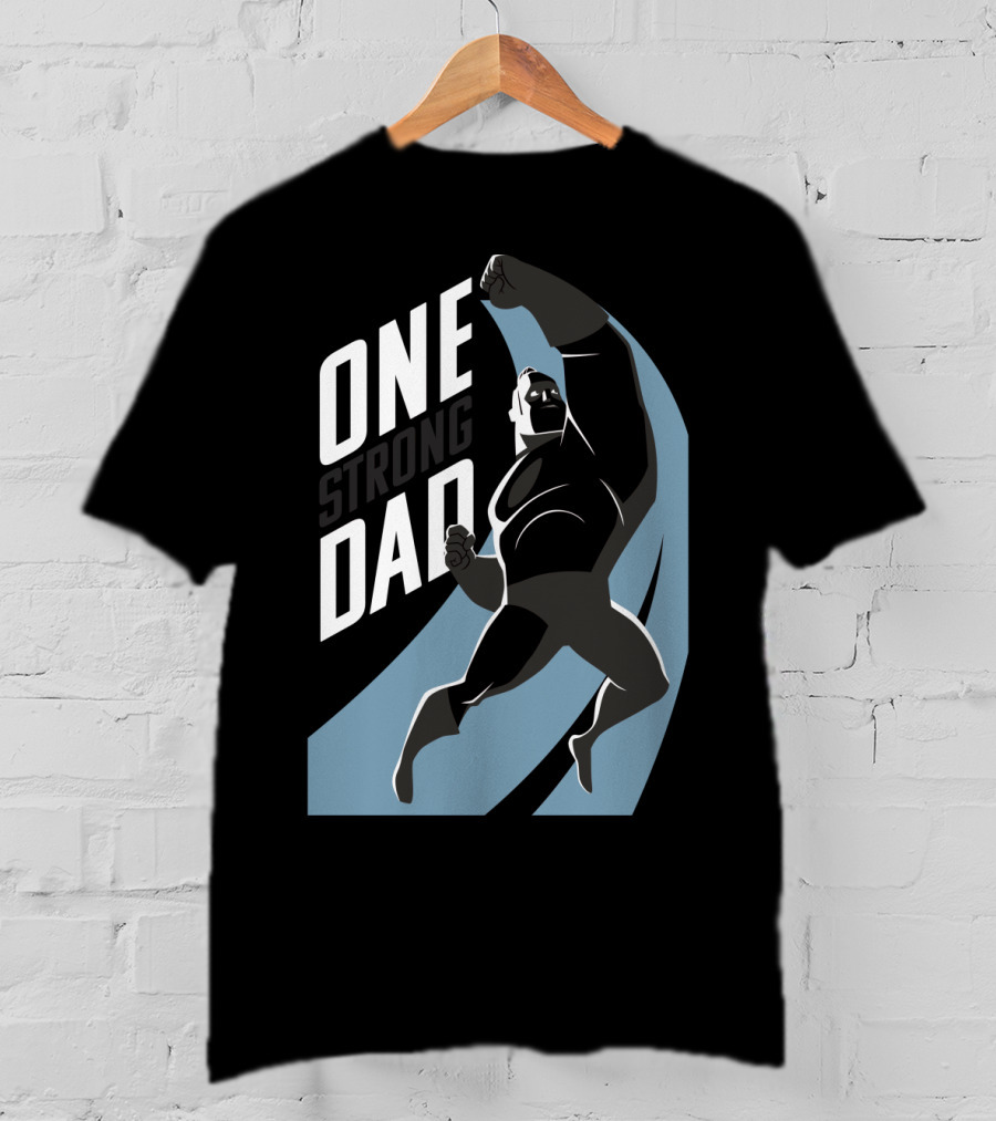Disney Pixar Incredibles 2 One Strong Dad Iconic Heroic Pose T-Shirt