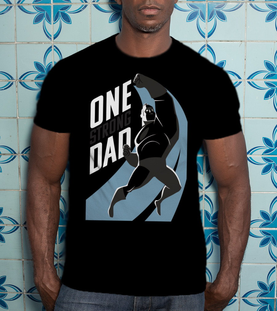 Disney Pixar Incredibles 2 One Strong Dad Iconic Heroic Pose T-Shirt